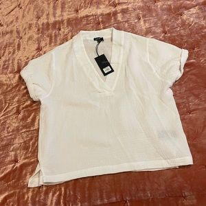 White Dear John blouse. Size large.